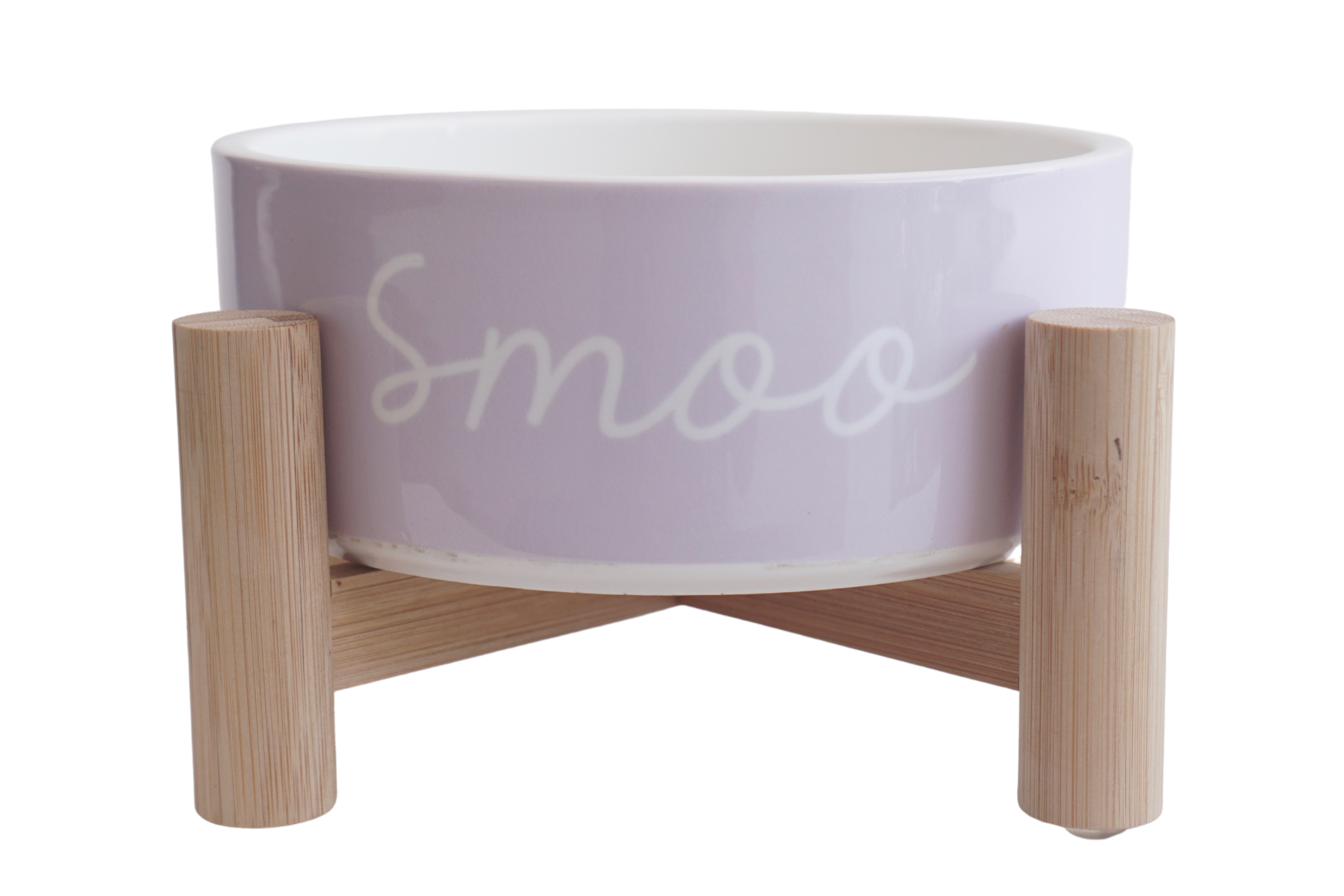 Raised Dog Bowls Stand for Small to Medium Dogs, Bamboo Elevated