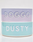 Custom Solid Color Dog Bowl (Arctic Blue)