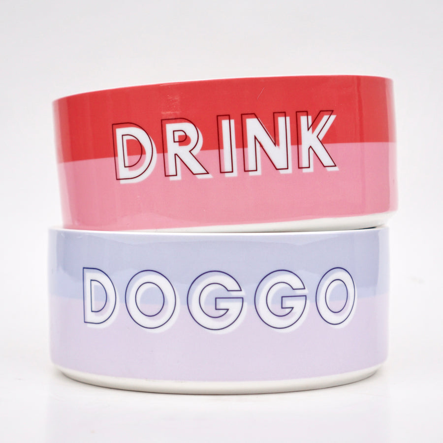 Custom Color Duo Dog Bowl (Periwinkle / Wisteria)