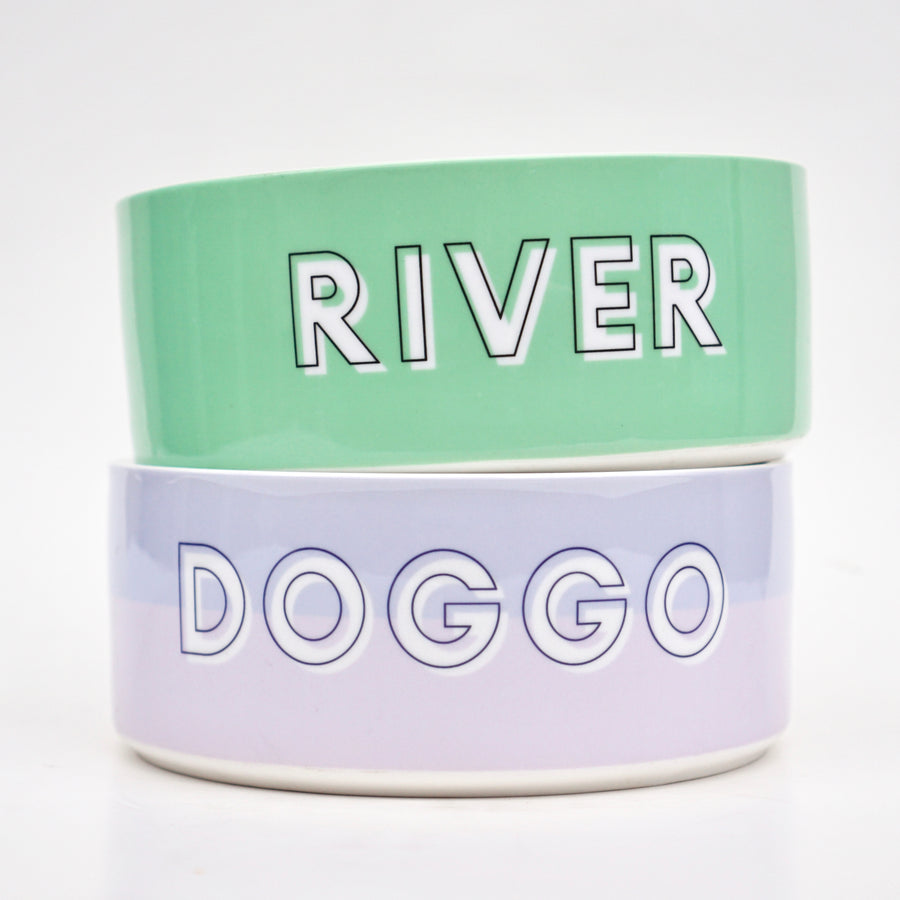 Custom Color Duo Dog Bowl (Periwinkle / Wisteria)