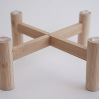 Elevated Bamboo Dog Bowl Stand