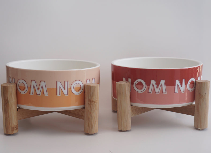 Custom Color Duo Dog Bowl (Mango / Peach)