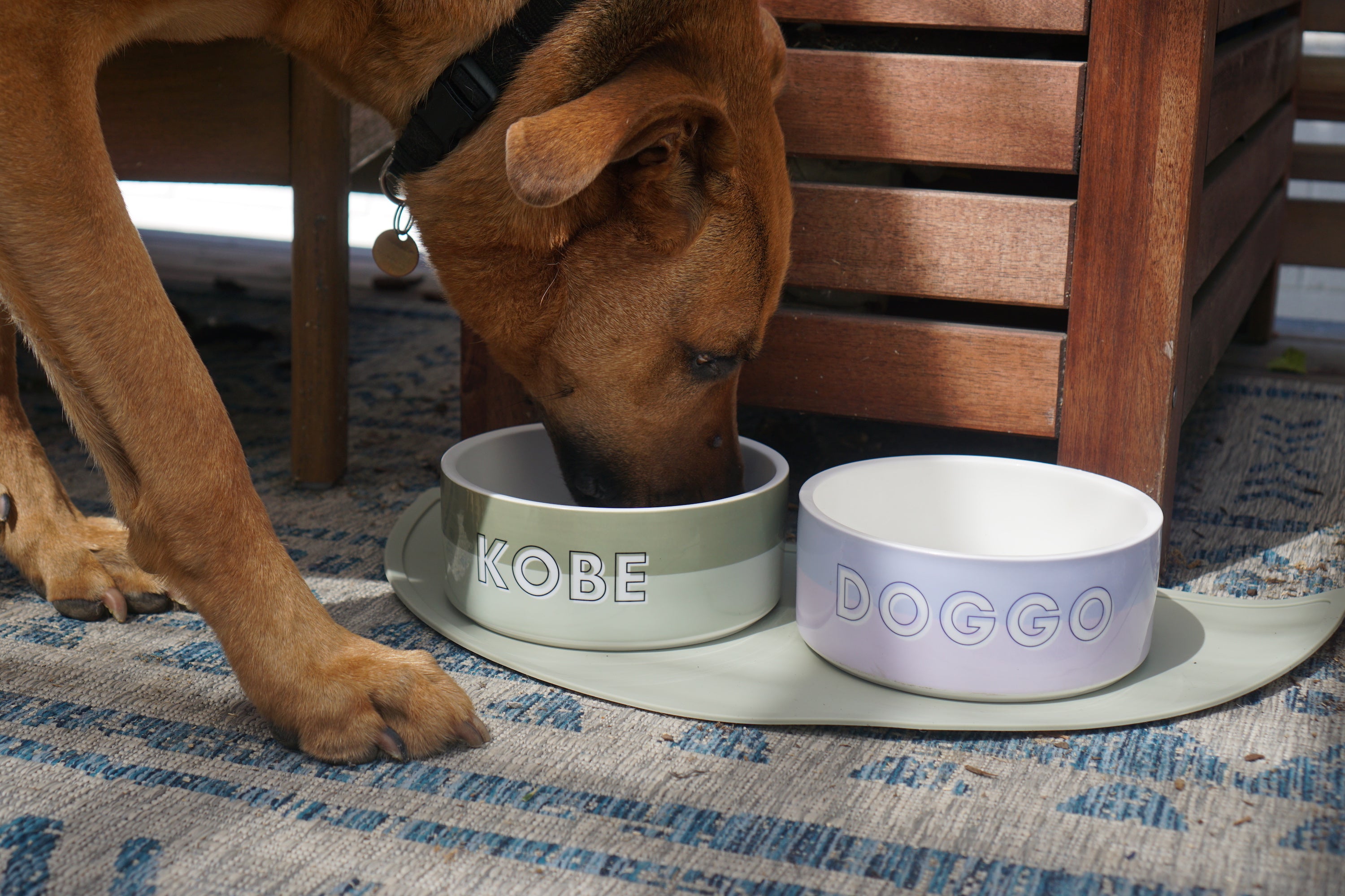 Oscar de la renta dog bowl best sale